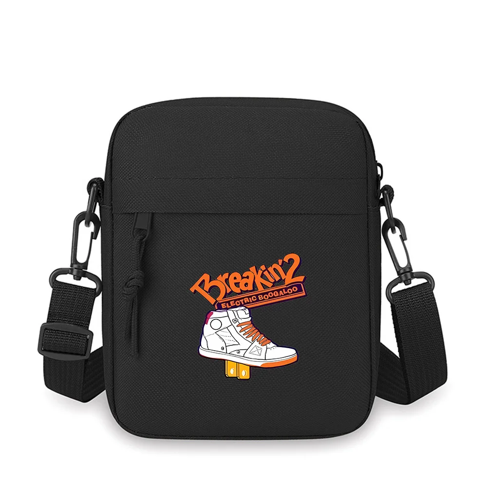 

Breakin 2 Electric Boogaloo shoe design Men Crossbody Bag Single Shoulder Women Cartoon Anime Film Printing Design Unisex