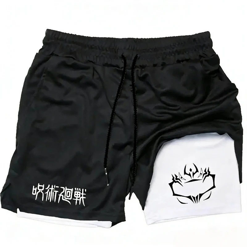 Compression Shorts Men Fitness Gym Running Double Towel Loop Comfortable Workout Layer 2-In-1 Short Pants Rashgard Performance