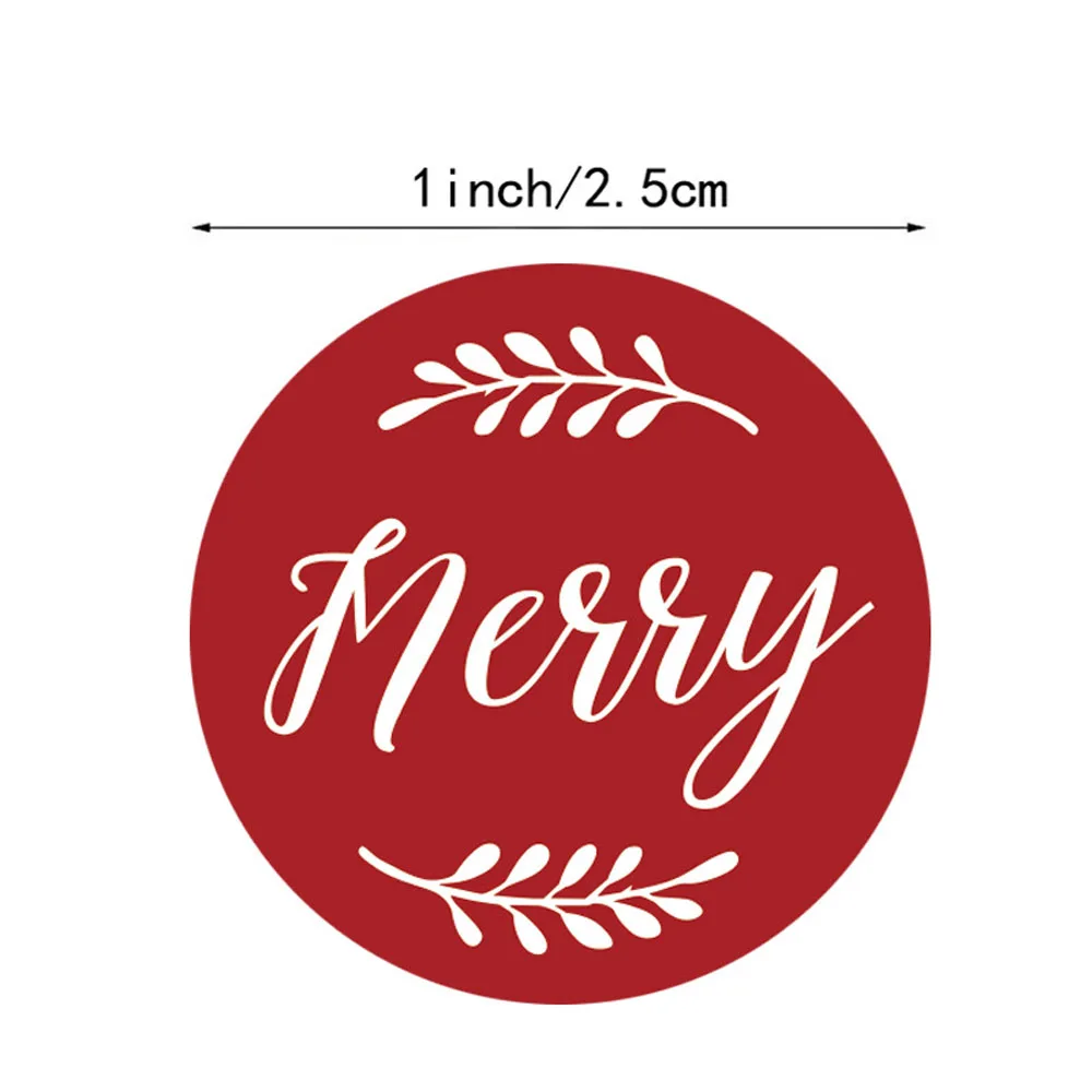 50-500pcs Merry Christmas Handmade Sticker Card Box Package Thank You Seal Label Wedding Party Supplies 1inch