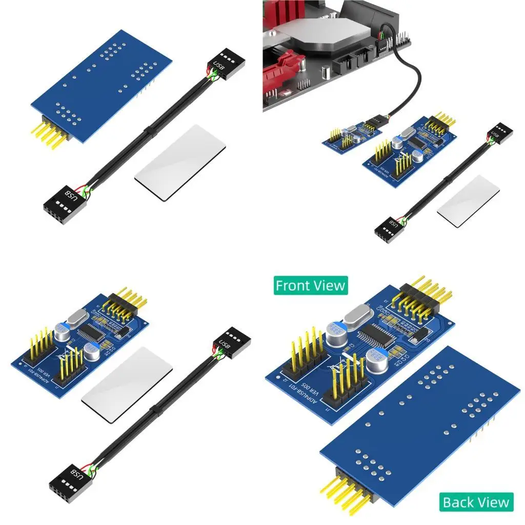 

R53C USB 2,0 9PIN соединение сплиттер для эффективных интерфейсов ПК Расширение USB 2.0 9PIN Advension Adapter
