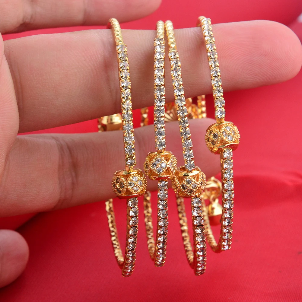 Mosaic 1Pcs Dubai Arab Gold Color Baby Child Bracelet Bangles For Boy Girl Bride Bracelets Ethiopian/African/Dubai Jewelry gifts