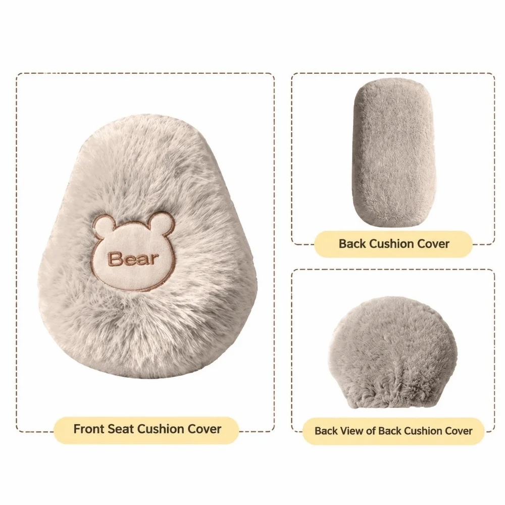 3PCS Practical Electric Bike Seat Cover Soft Warm Scooter Seat Cushion Fluffy Breathable E-bike Seat Pad Commuting