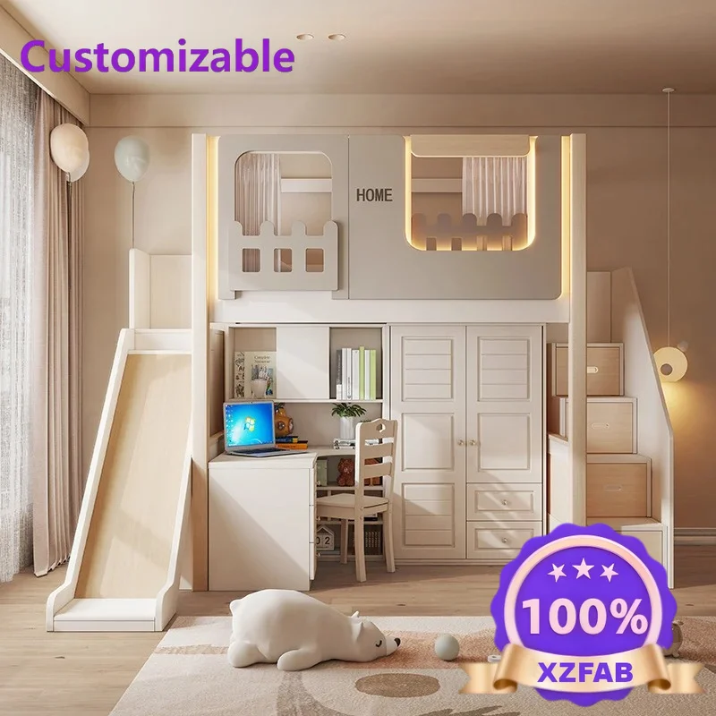 Factory Direct 2026 Upper Lower table Combination Youth multi-function  Children's  High and low Bunk Small apartment Two