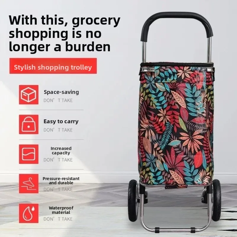 large-wheel-portable-shopping-cart-foldable-hand-pulling-vegetable-buying-car-senior-citizen-convenient-stainless-steel-cart
