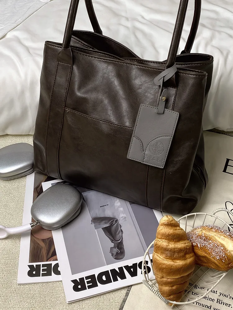 

CGCBAG Luxury Brand Designers Women's Tote Bags Casual Lage Capacity Shoulder Bag High Quality PU Leather Commuting Handbags