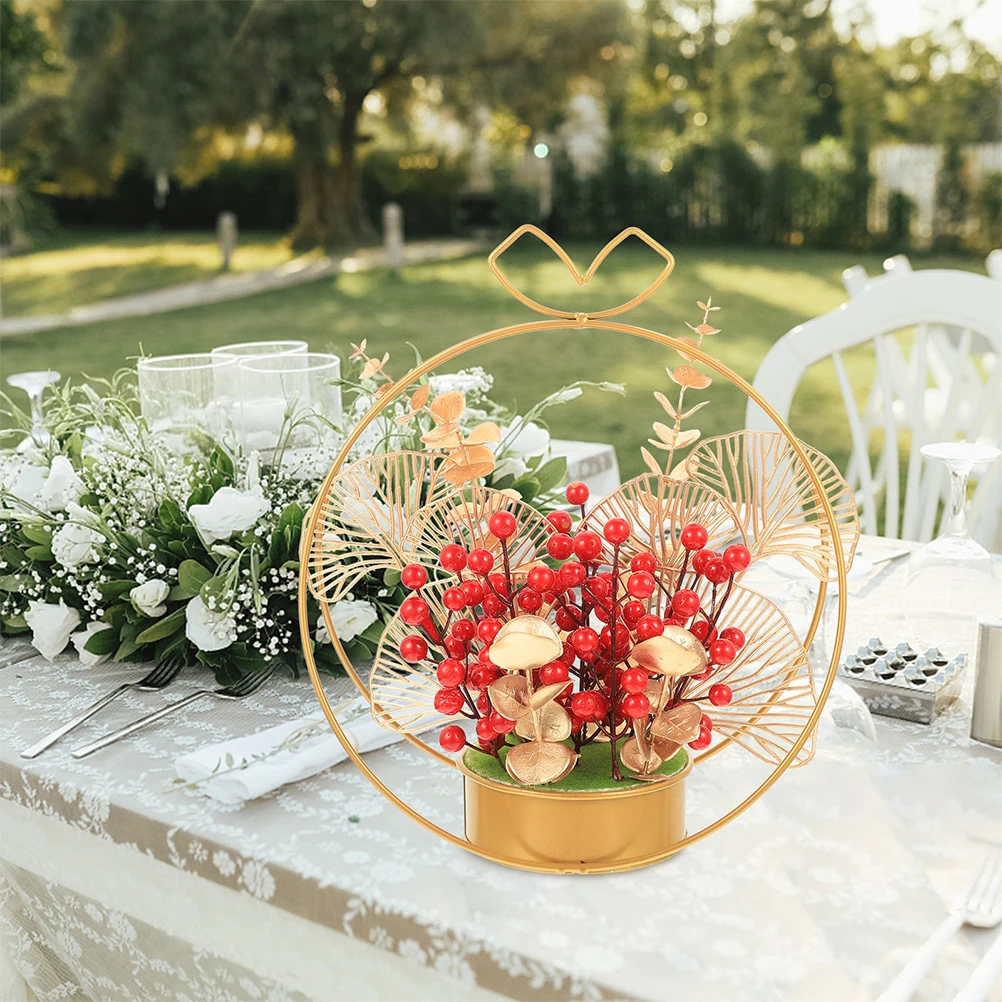 

2pcs Red Practical Spring Festival Party New Year Gift Desktop Plant Bonsai nament Bonsai OfficeDecor Bedroom