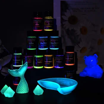 20g Luminous Glitter Powder Phosphor Pigment Long-Lasting Glow In Dark Epoxy Resin Filler…