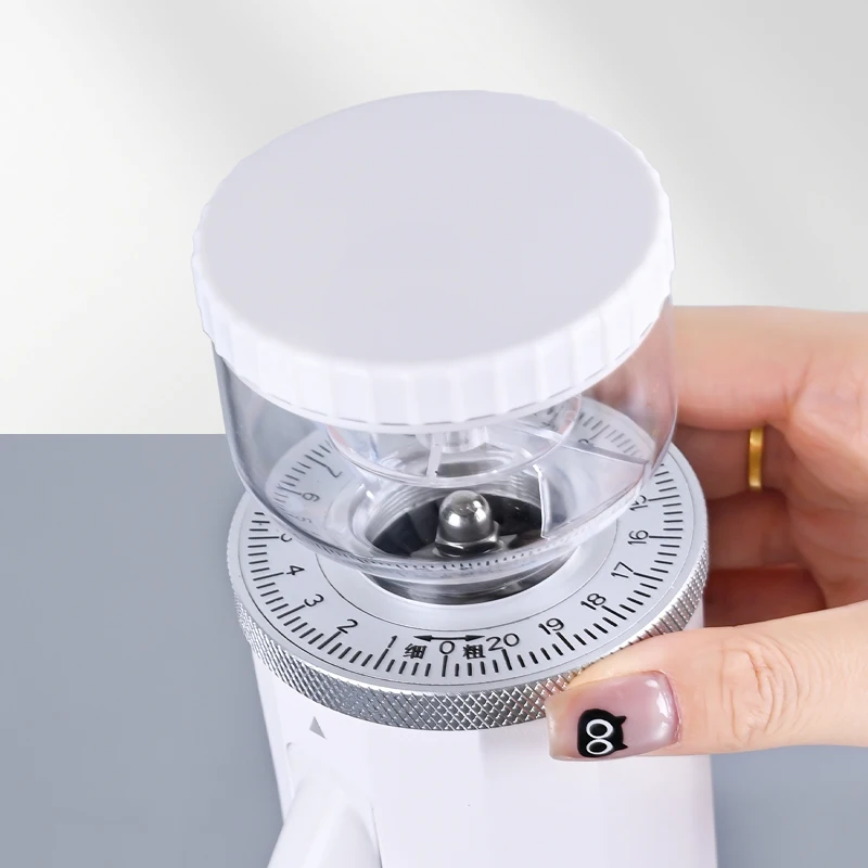 Portable Electric Stainless Steel 48mm Conical Burrs Adjustment Design Electric Coffee Grinder