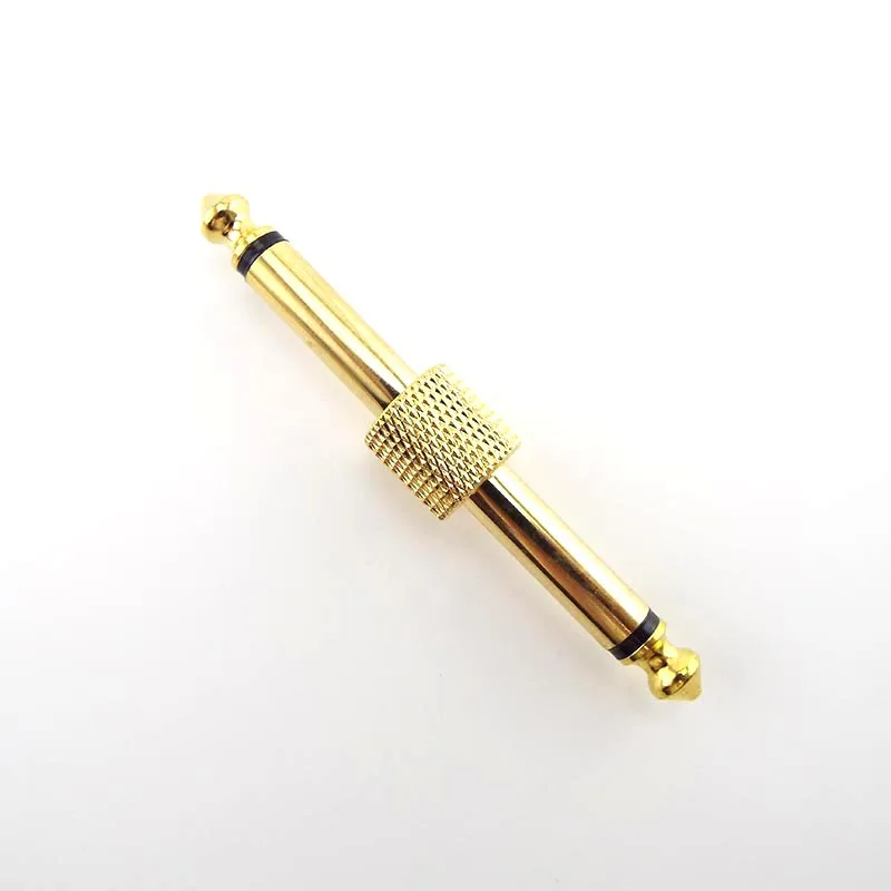 1/4inch 6.35mm Male Mono Plug Convert Instrument Connector Coulper Jack Interface Cable Adaptor Electric Pedal Board Accessories