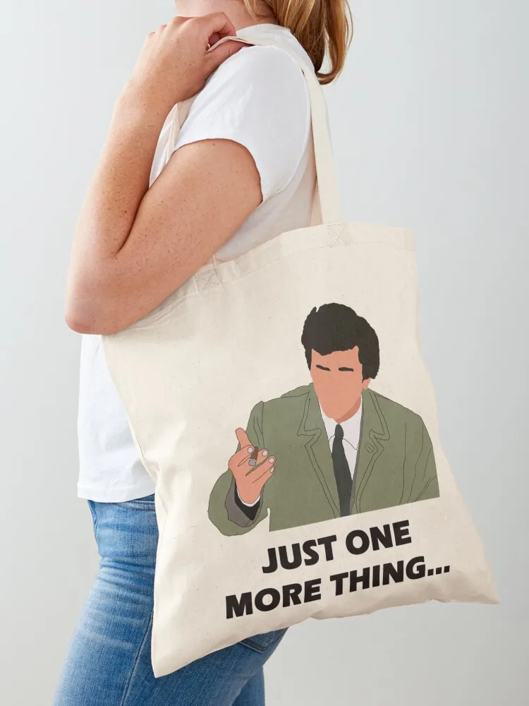 Columbo Just One More Thing (Black) Tote Bag custom canvas bag bags luxury women Candy bags Big bag women Canvas Tote