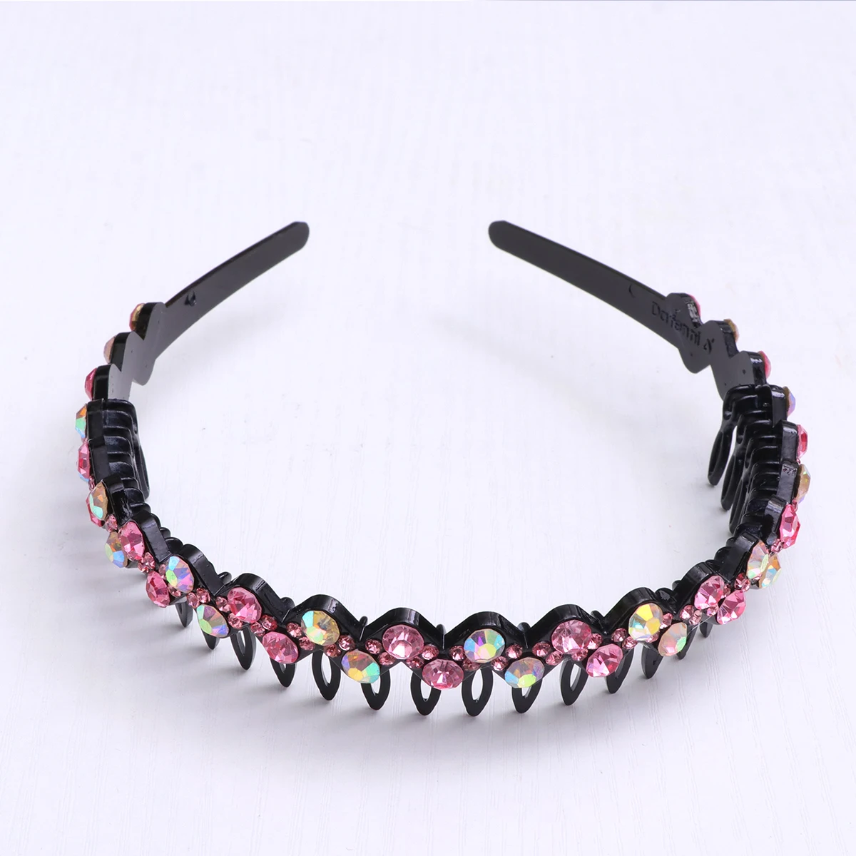 

4pcs Rhinestone Hair Band Lightweight Wave Shape Female Headwear Jewelry Headdress Party Halloween Cosplay Accessories Festival