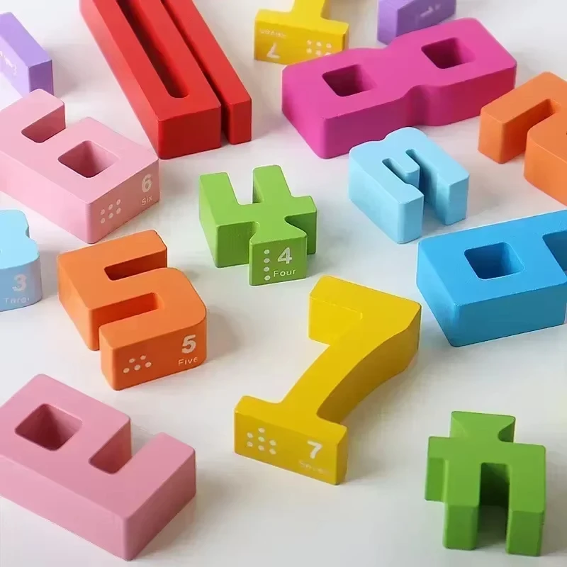 Blocs de construction numériques jouets éducatifs pour enfants 1-3 ans bébé éducation précoce grandes particules couleur bloc de construction jouets