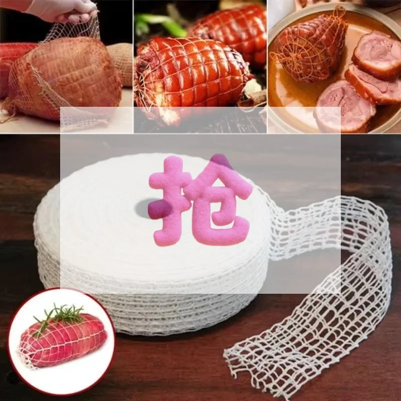 Cotton Meat Net Hot Dog Ham Sausage Butcher's Roast Cooking String Net Kitchen Tools Meat-Tying Utensils