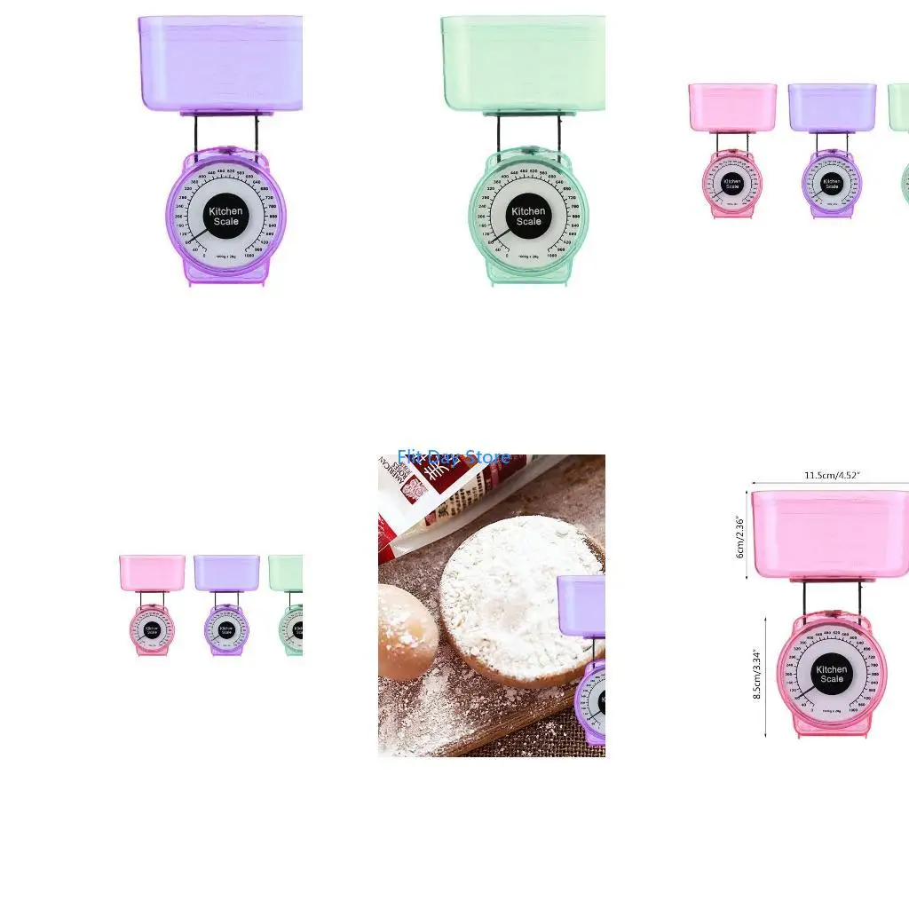 F92C Restaurant Cooking Spring Scales Foods Vegetables Scales Weighing Mechanical Home Kitchen Foods Scales Color Random