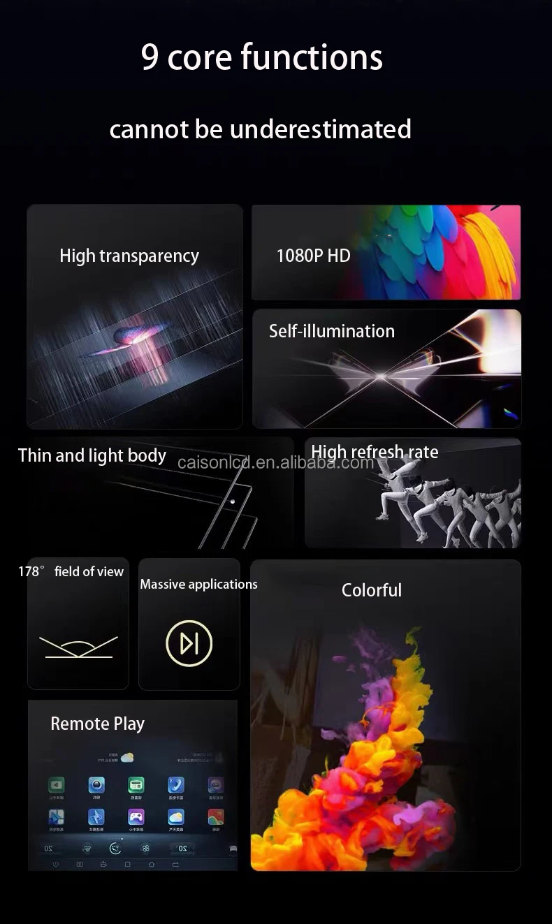 Layar OLED Transparan 55 inci SKD Display Digital Signage 4K HD Touch Ultra Tipis untuk Pemutar Iklan Layar OLED