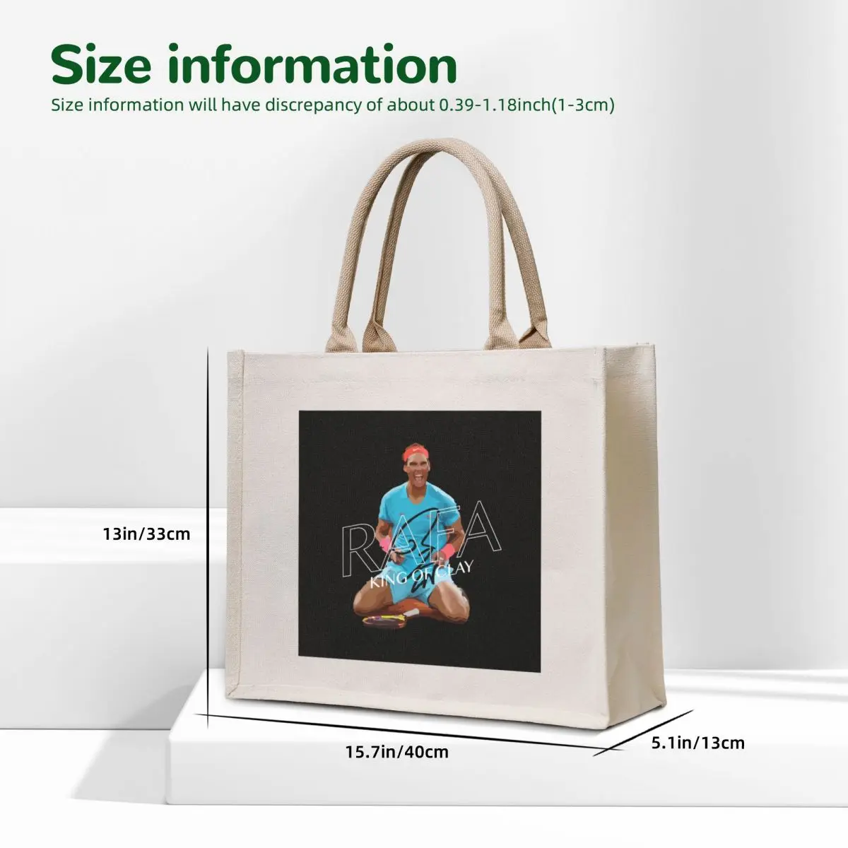 Rafa Nadal King of Clay Tote Bag Women's handbag canvas tote Shopper bag canvas shopping bag