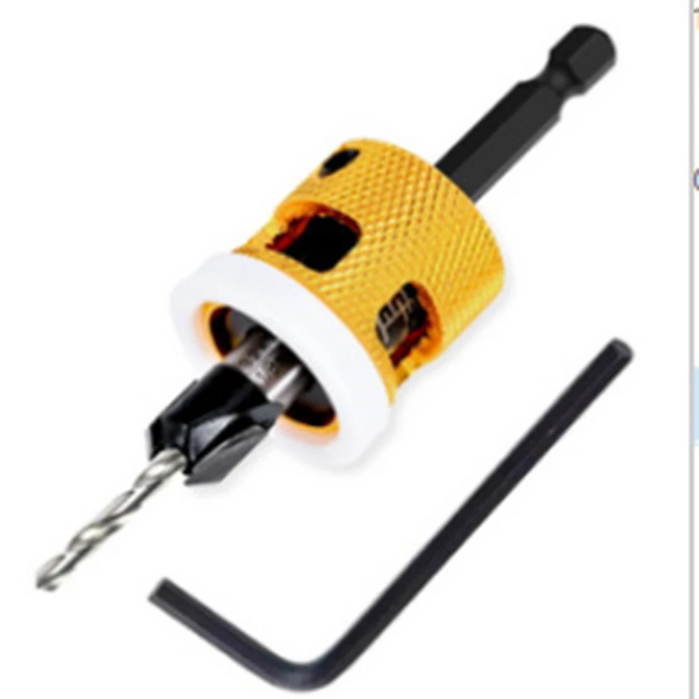 5pcs Countersink Drill Bits Set With Storage Box Depth Adjustable Alloy Cutting Edges Woodworking Tools Accesories