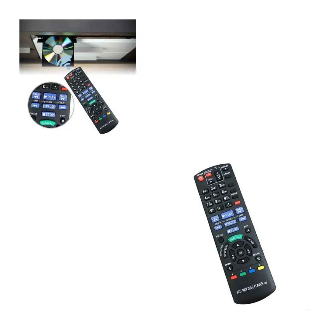 

462E Easy Replacement Remote For Blu Ray Players DMP-BDT310 DMP-BDT210 DMPBDT110 As Original Functionality