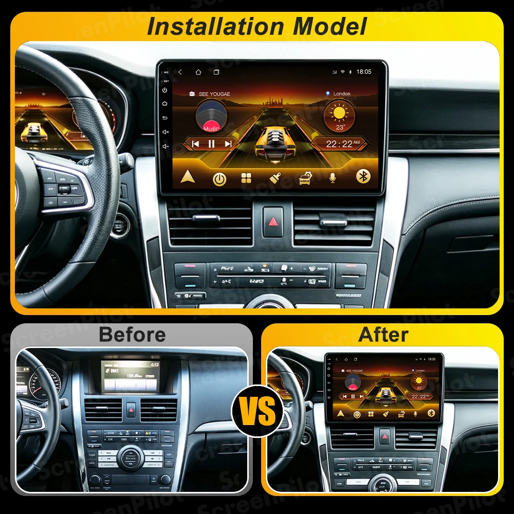 Android 16 For Nissan Teana J31 2003 - 2008 Car Radio Stereo Head Unit Multimedia Video Player GPS Navigation 2K QLED 9 Inch RDS