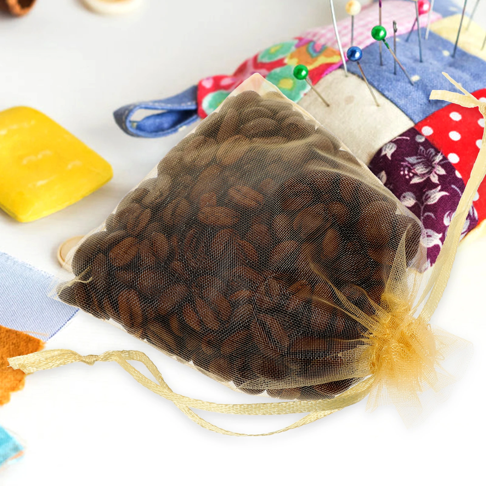 

100 Pcs Gift Bags C y Multi function Packaging Decorations Small Mesh Drawstring Party Favors Portable Storage