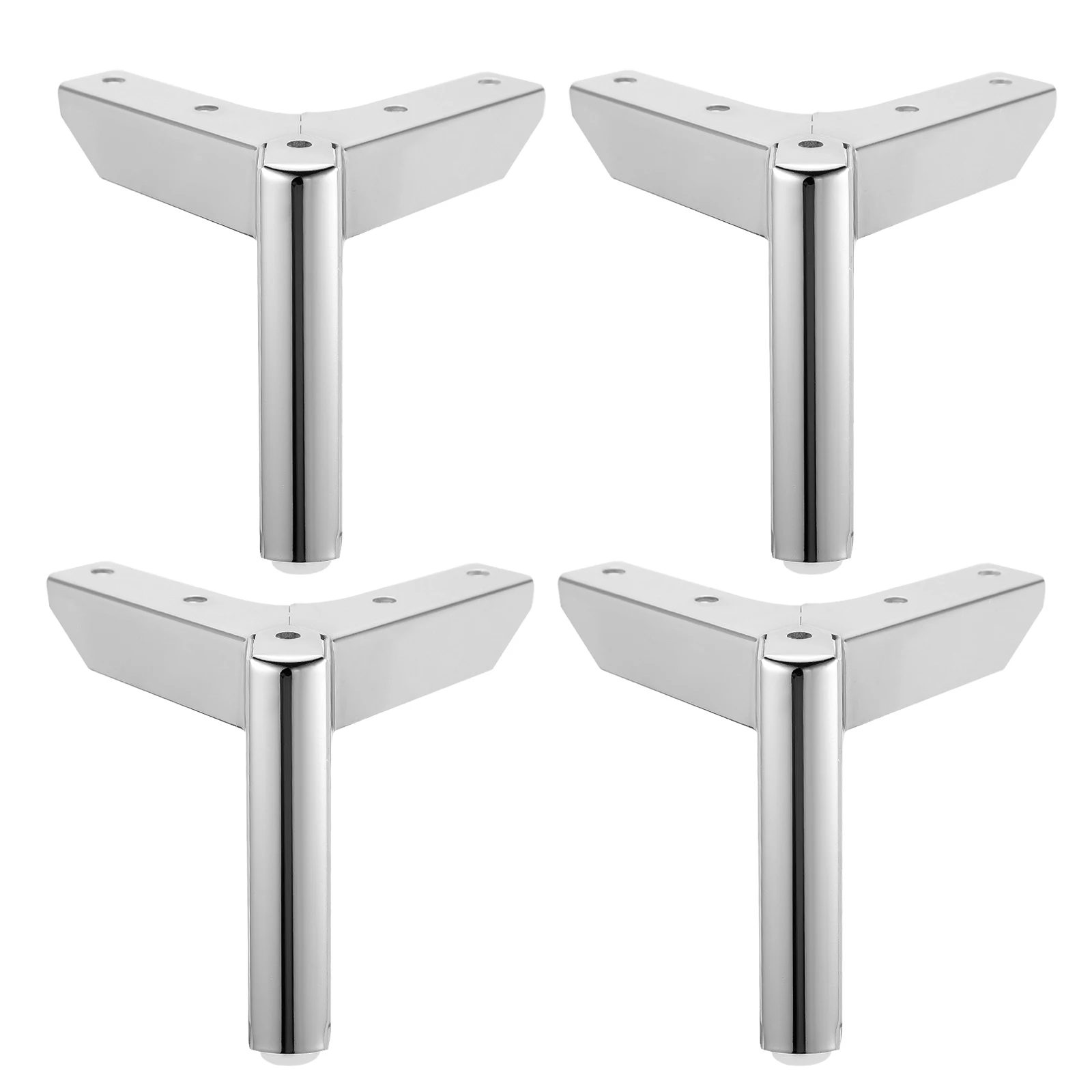 

4 Pcs Silver Metal Y Feet Furniture Support Legs 12cm for Cabinet Table Bookshelf High Quality Iron Easy Install