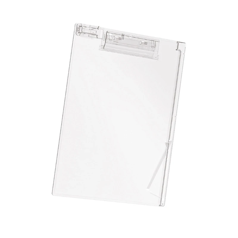 Clear Acrylic Clipboard with Measuring Ruler and Pen Clip 12.8x9Inch Conference Writing Board for Office School 