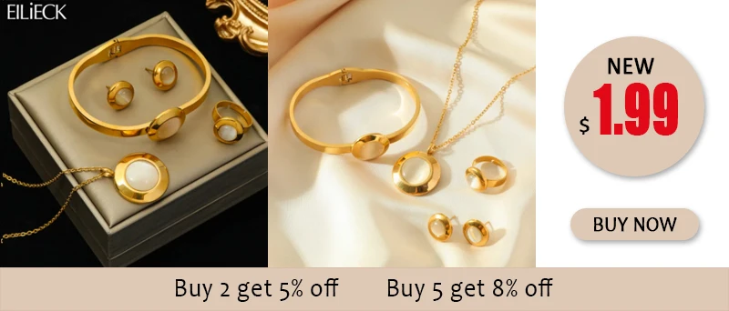 EILIECK 316L Edelstahl Blauer Zirkon Goldfarbene Schlangenkette Halskette Ohrringe für Damen Luxus Designer Hochzeitsschmucksets – Detail 3