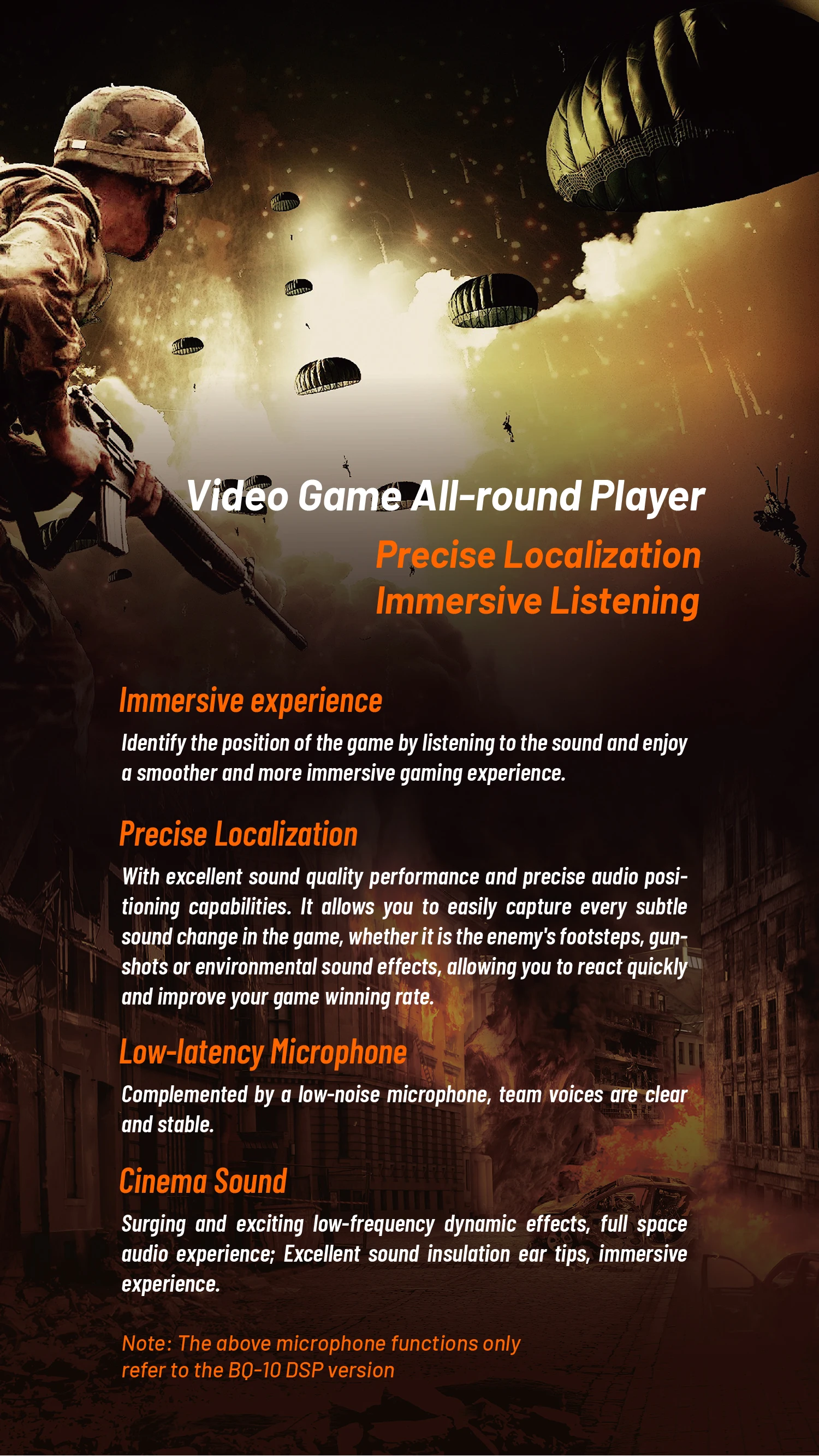 BQEYZ BQ10 12 mm PET-In-Ear-Kopfhörer mit dynamischem Treiber, HiFi-Kabelgebundene IEM-Gaming-Ohrhörer, 0,78 mm, 2-poliges, abnehmbares, versilbertes OFC-Kabel – Detail 7