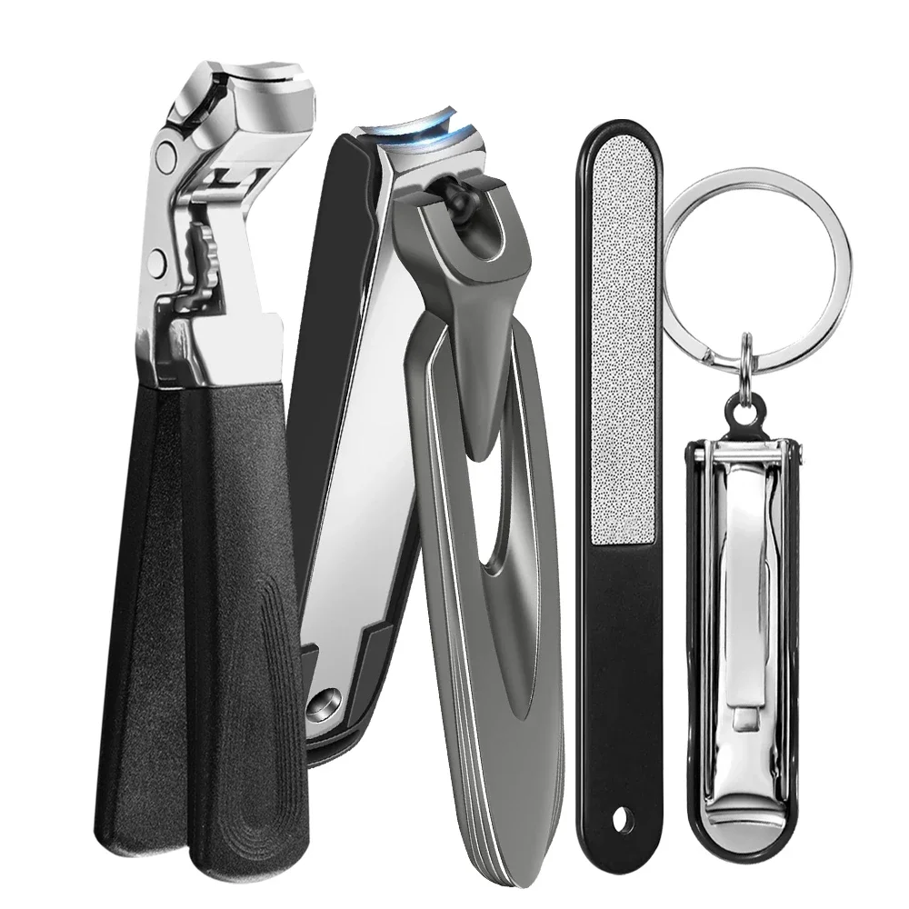 4 pc/set conjunto de cortadores de unhas encravadas cortadores de unhas para unhas grossas conjunto de cortadores de unhas de aço inoxidável manicure pedicure ferramentas kit