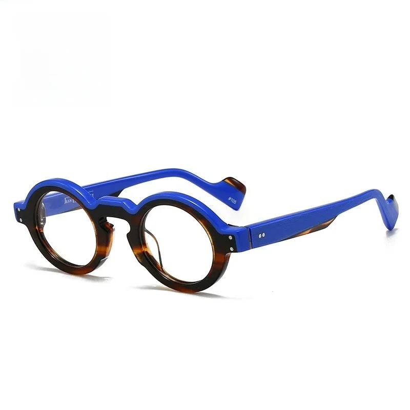 البروفيسور Belight البصرية خمر شكل دائري اليدوية خلات ريترو خمر النظارات وصفة طبية عدسة