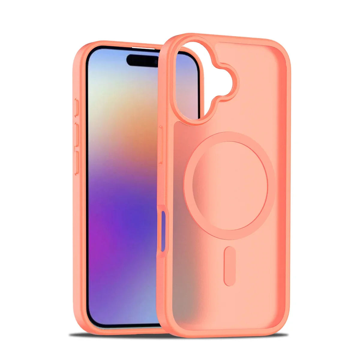 360 °   아이폰 17 프로 맥스 17 에어 17프로용 반투명 마그네틱 맥세이프 폰 케이스 무선 충전 범퍼 커버