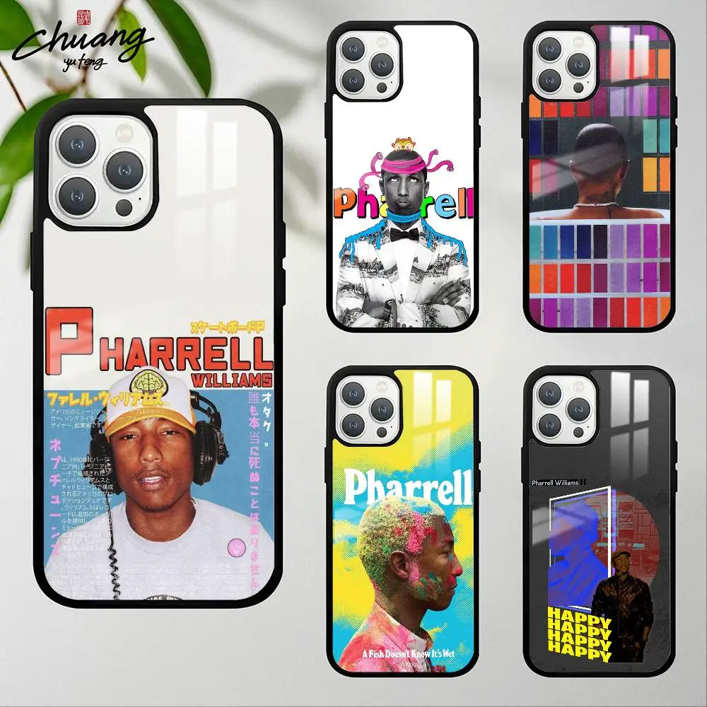 Funda de teléfono Pharrell Williams para Iphone 17 12 13 14 15 16Pro Max Mini Plus cubierta de hoja de vidrio