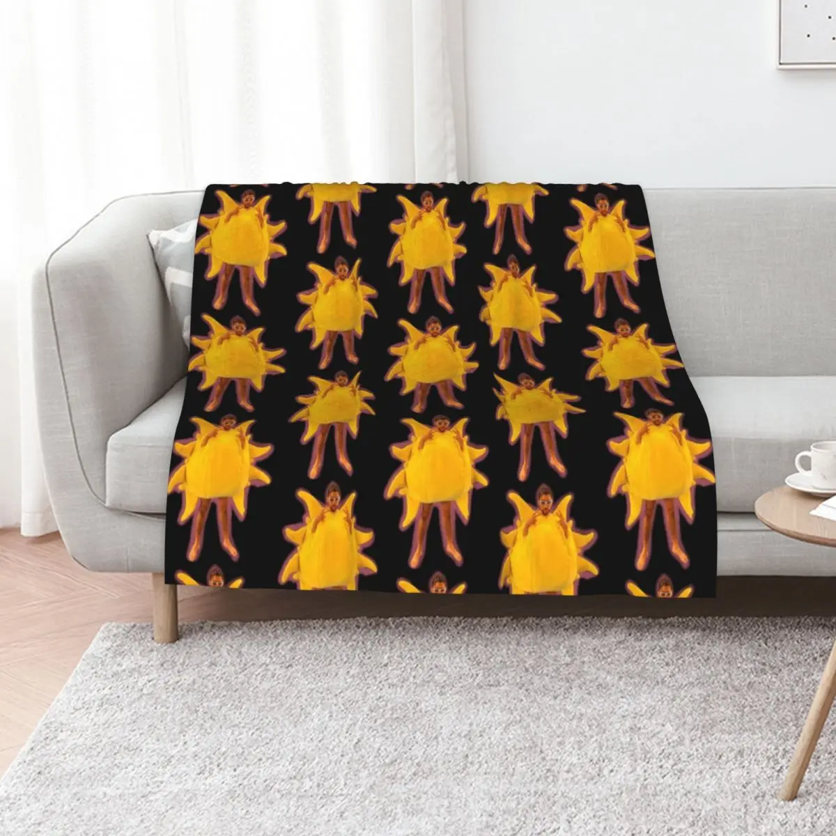 

Bad Bunny Neverita video sol Throw Blanket Soft Solid Color Blanket for Couch Bed