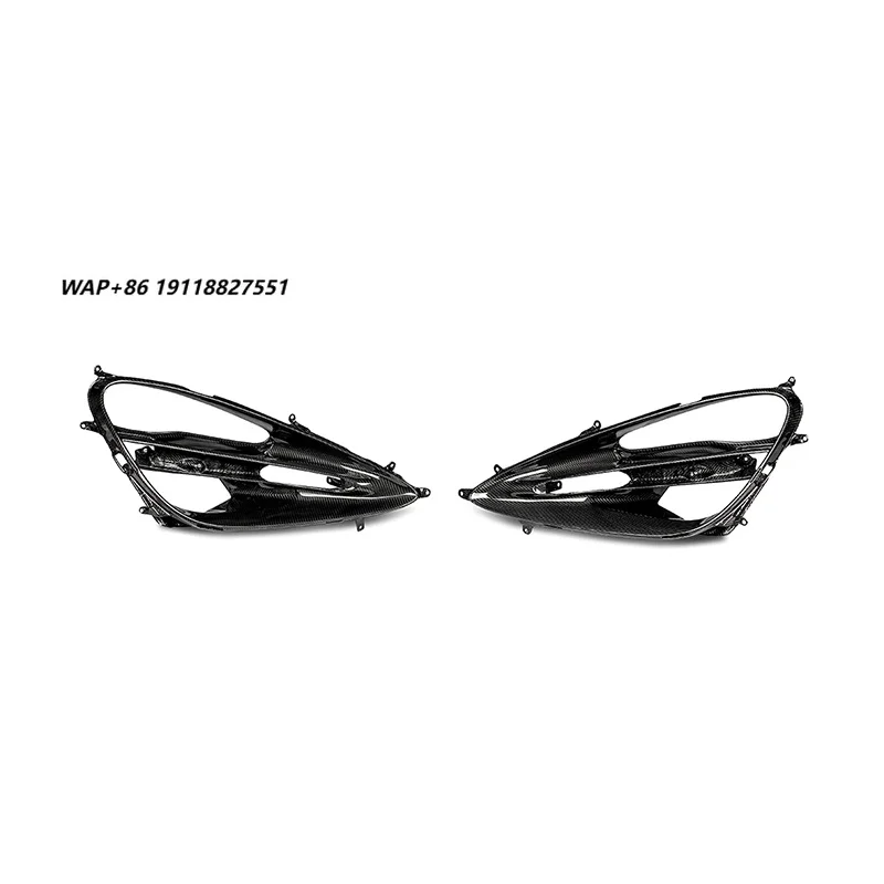 High Quality Dry Carbon Fiber Car Accessories Front Light Decoration Cover for Mclaren 720S 2015-2018 Carbon Cover