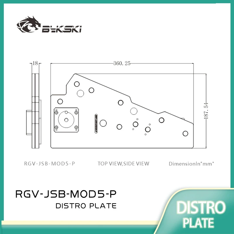 

BYKSKI RGV-JSB-MOD5-P акриловый бак для корпуса компьютера JONSBO MOD5/комбинированного насоса DDC/изготовления прозрачного макета трубопровода