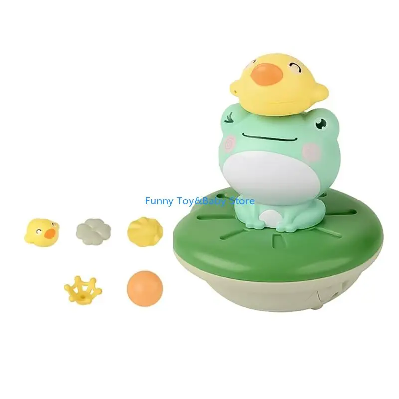 

Accessible Anuran Molded Water Fan Toy for Infants Direct current Carry and Use