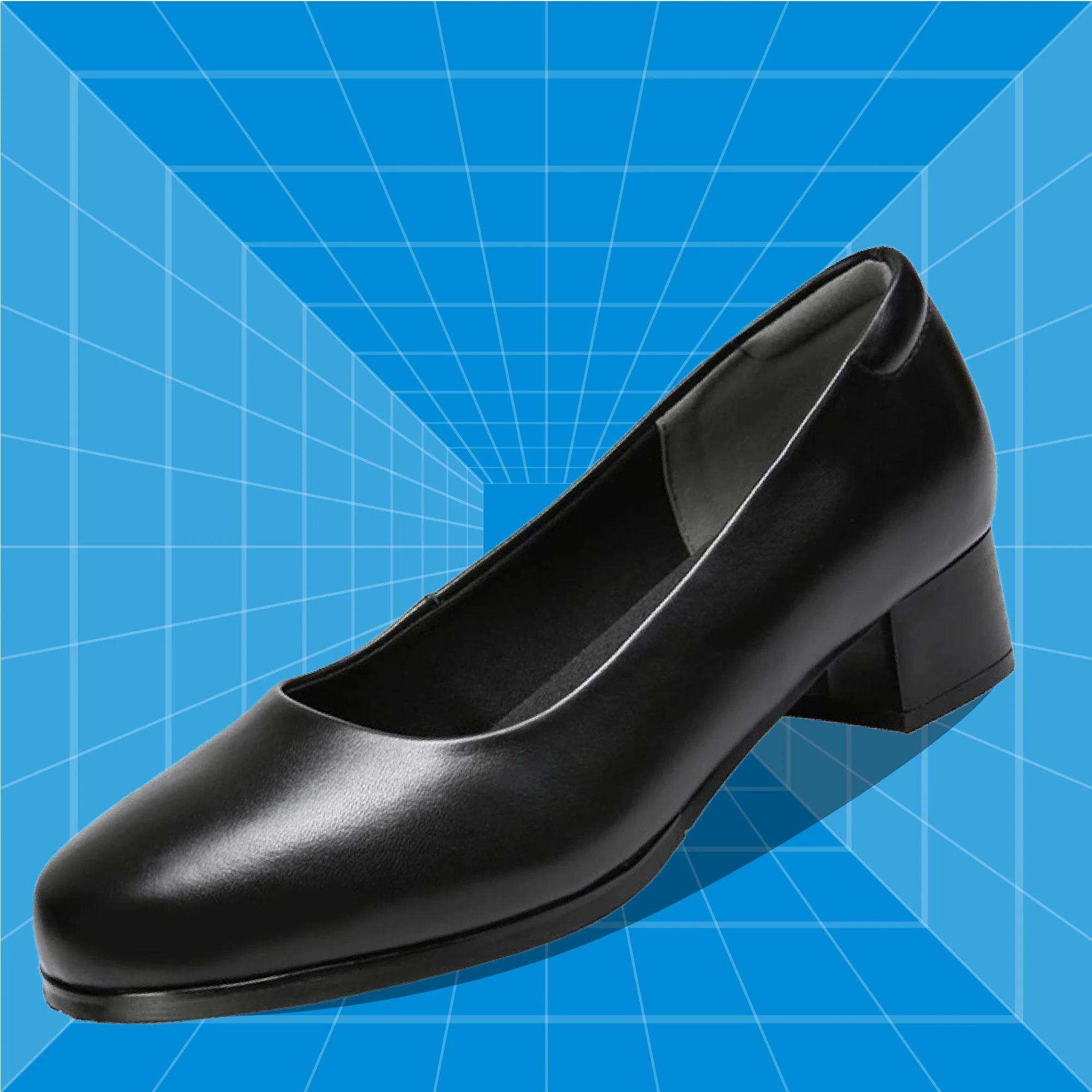 Comfort Middle Heel Genuine Cowhide Shoes For Waiter Airline Stewardess Crew Shopping Trainman Attendant Office Worker