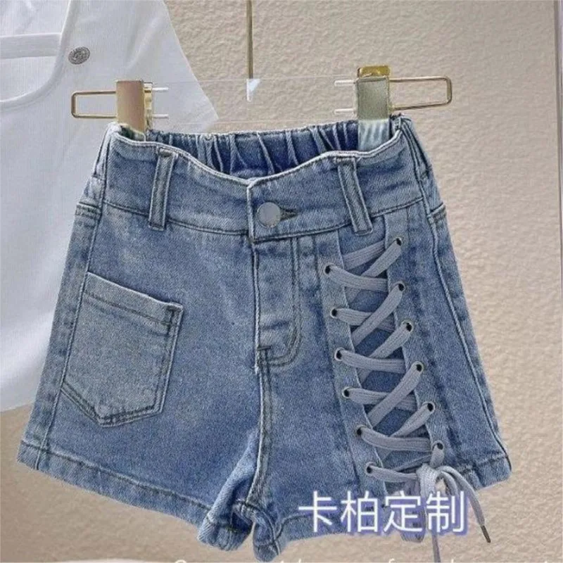 2025 New Spring autumn Summer Children Girl Boy KidsT-shirt + denim shorts ,2pcs Kids Clothes Set Outfits