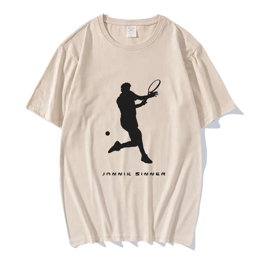 Tennis Players JannikSinner T-shirts Cotton Spring Summer Mens Tee-shirt Short Sleeve Hip Hop Streetwear Tees Harajuku Male Tops