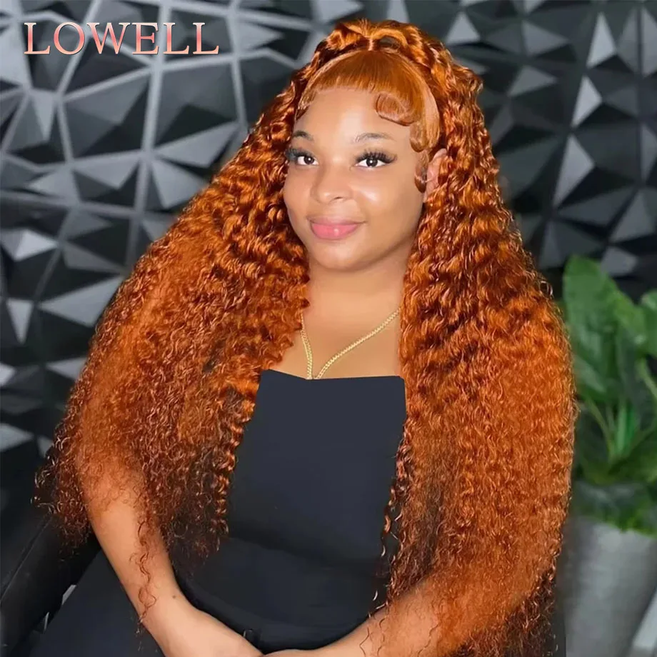 

13x6 Hd цветной имбирный оранжевый вьющийся передний парик на сетке 13x4 глубокие волнистые человеческие волосы на сетке передние парики 30 дюймов бразильские предварительно выщипанные