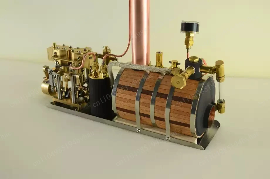 Inline two-cylinder reciprocating steam engine model power pack