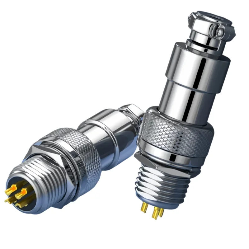 Industrial GX12 aviation plug 2-core 3/4/5/6-core socket connector cable aviation plug connector adapter