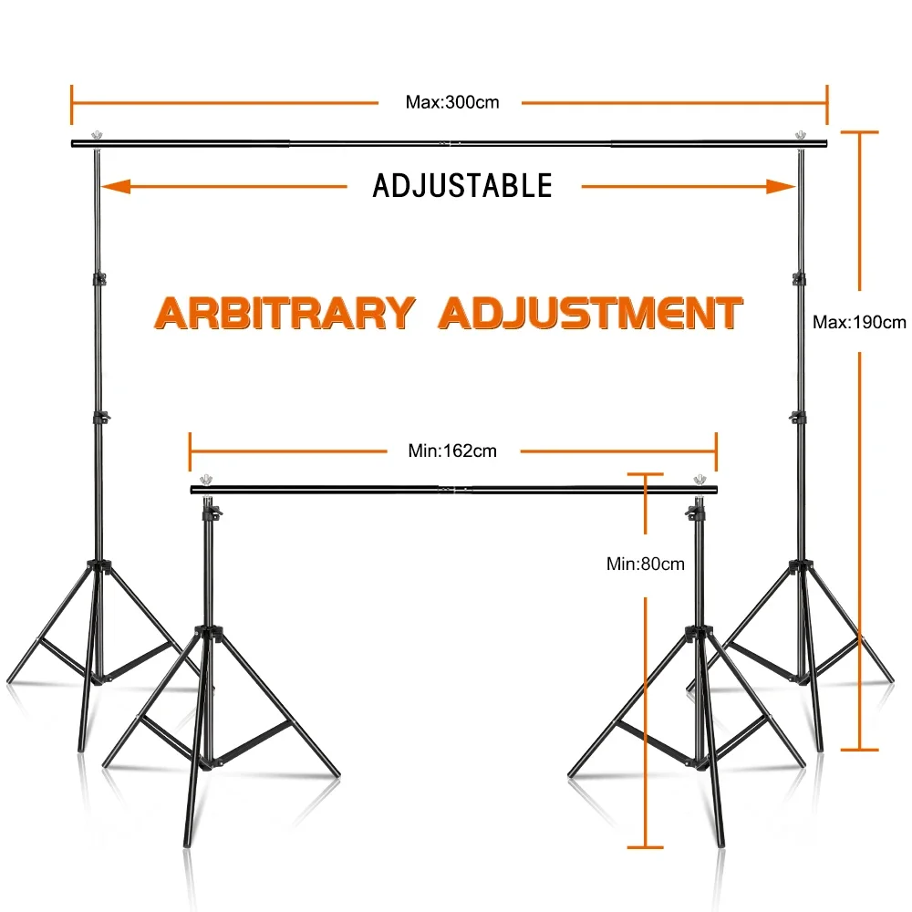 Background Stand Kit Support System Backdrops With Adjustable Stand for Photography Photo Studio Chromakey Green Screen Frame