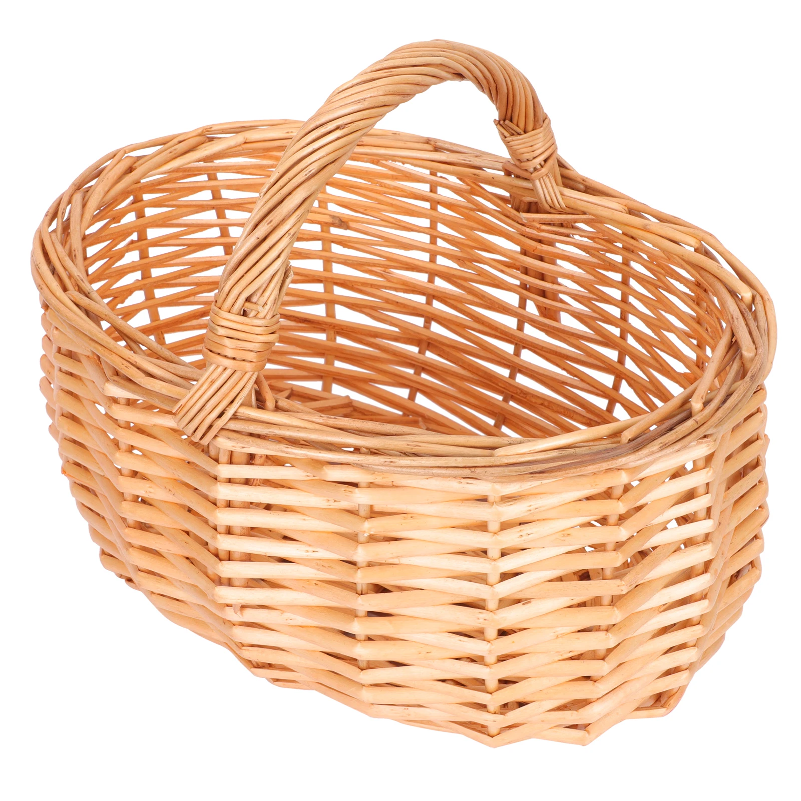

Rattan Woven Home Storage Portable Tote Snacks Picnic Bread Fruit Bread Basket Egg Restaurant Reusable Container