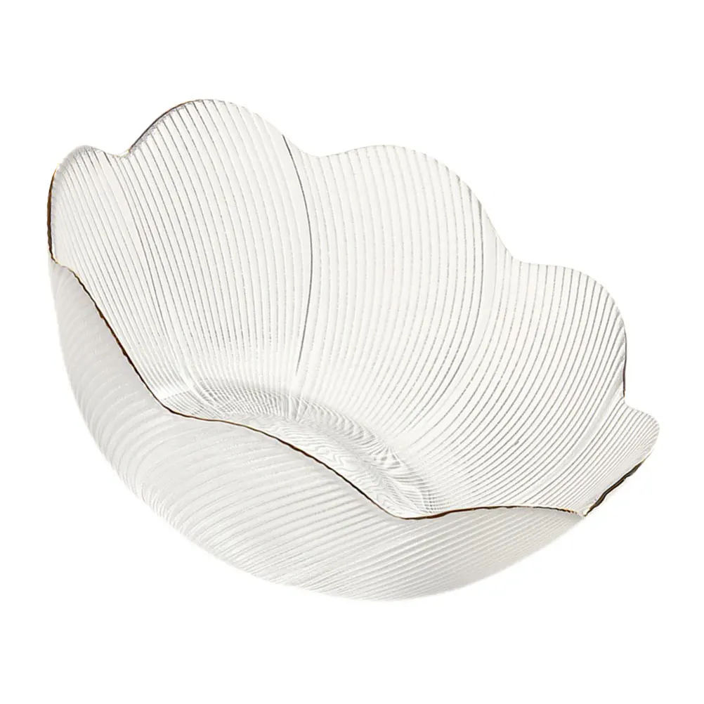 

Glass Fruit Bowl Salad Snack Plate Food Holder Premium Material Transparent Tableware Multi functional Kitchen Dessert