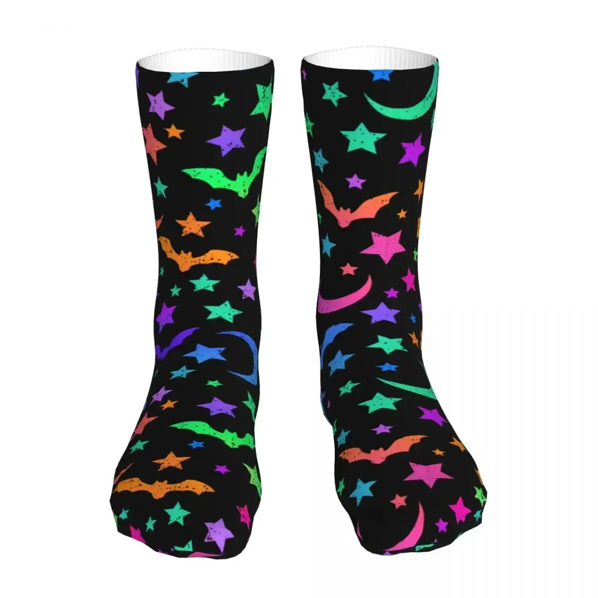 New Socks Men's Women's Crazy Bats Moon And Stars  Skateboard Stockings Spring Summer Autumn Winter