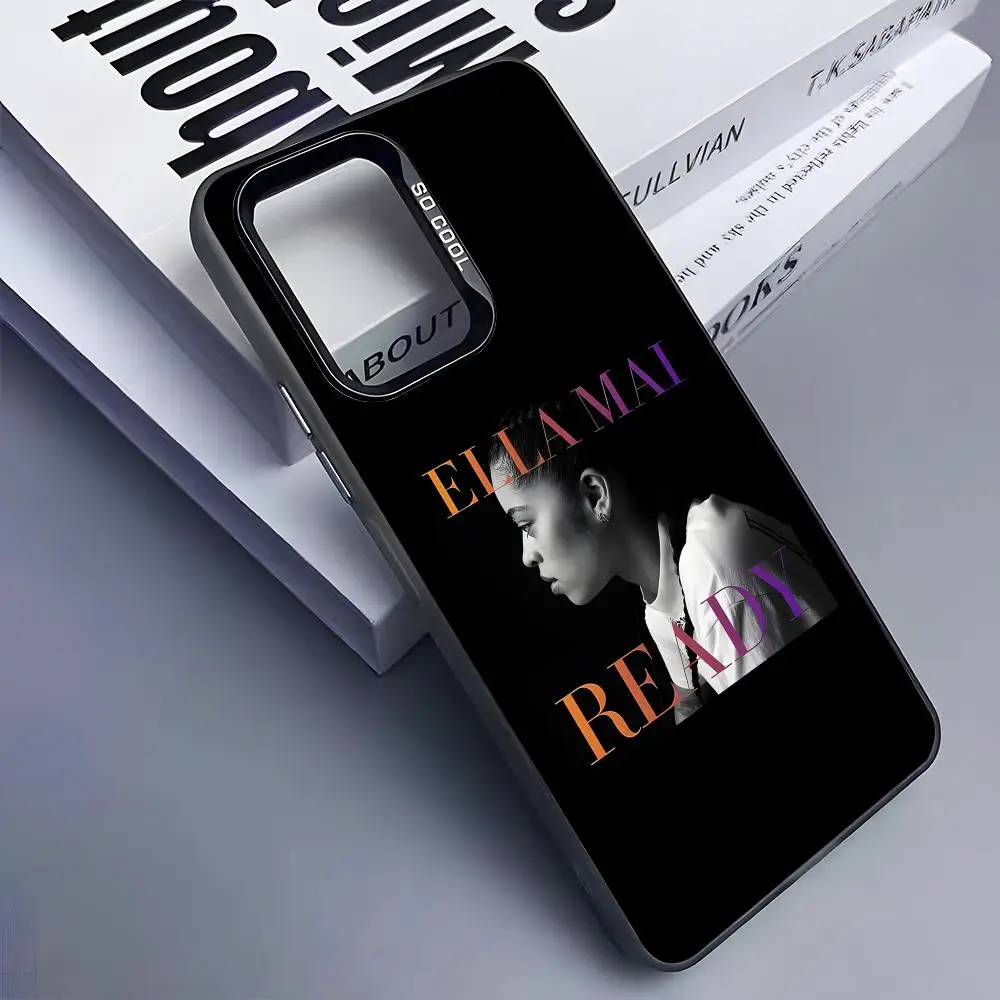 Fashion Ella Mai Phone Case for Samsung Galaxy S26 S25 S24 S23 S22 S21 S20 Note20 Plus Ultra Colorful Silver Cover