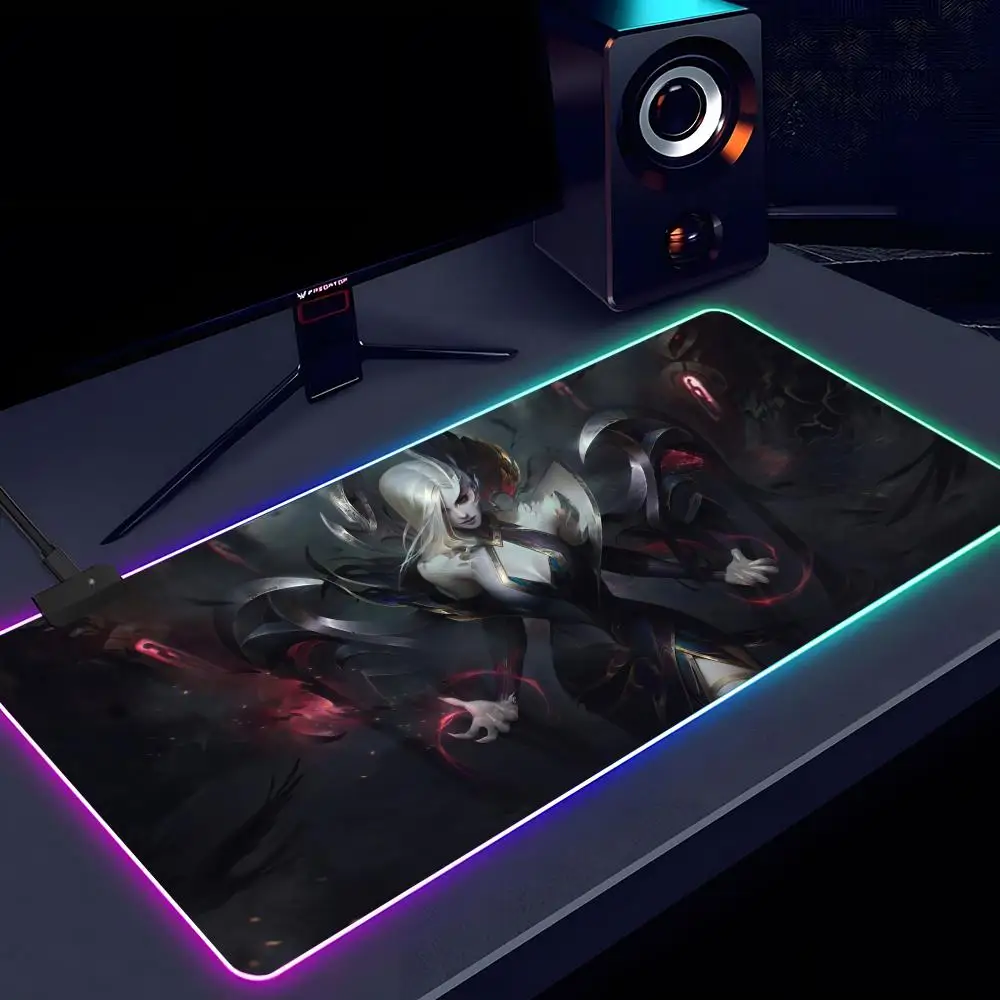 Game League of Legends Elise Mouse Pad RGB luminous 900X400mm large table mat non-slip extra large game office mouse pad