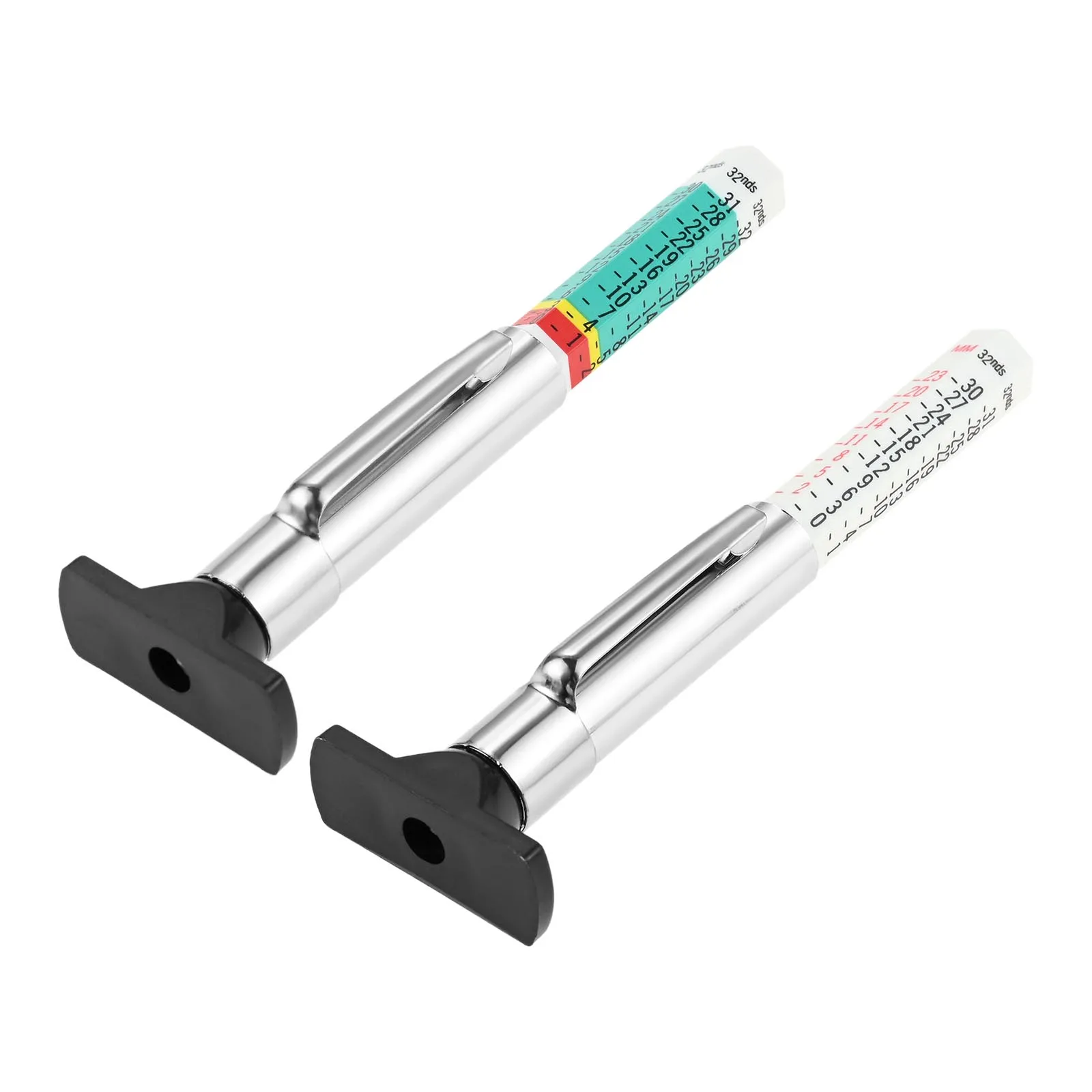 

1pc Portable Tyre Depth Gauge 1-25mm Range Tire Tread Measuring Tool Stainless Steel Case Anti-Rust Tire Wear Safety Detector