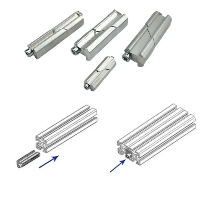 European Standard Aluminum Profile Parallel Clamping Head 2020/3030/4040/4545 Docking Fixed Block Built-in Connector